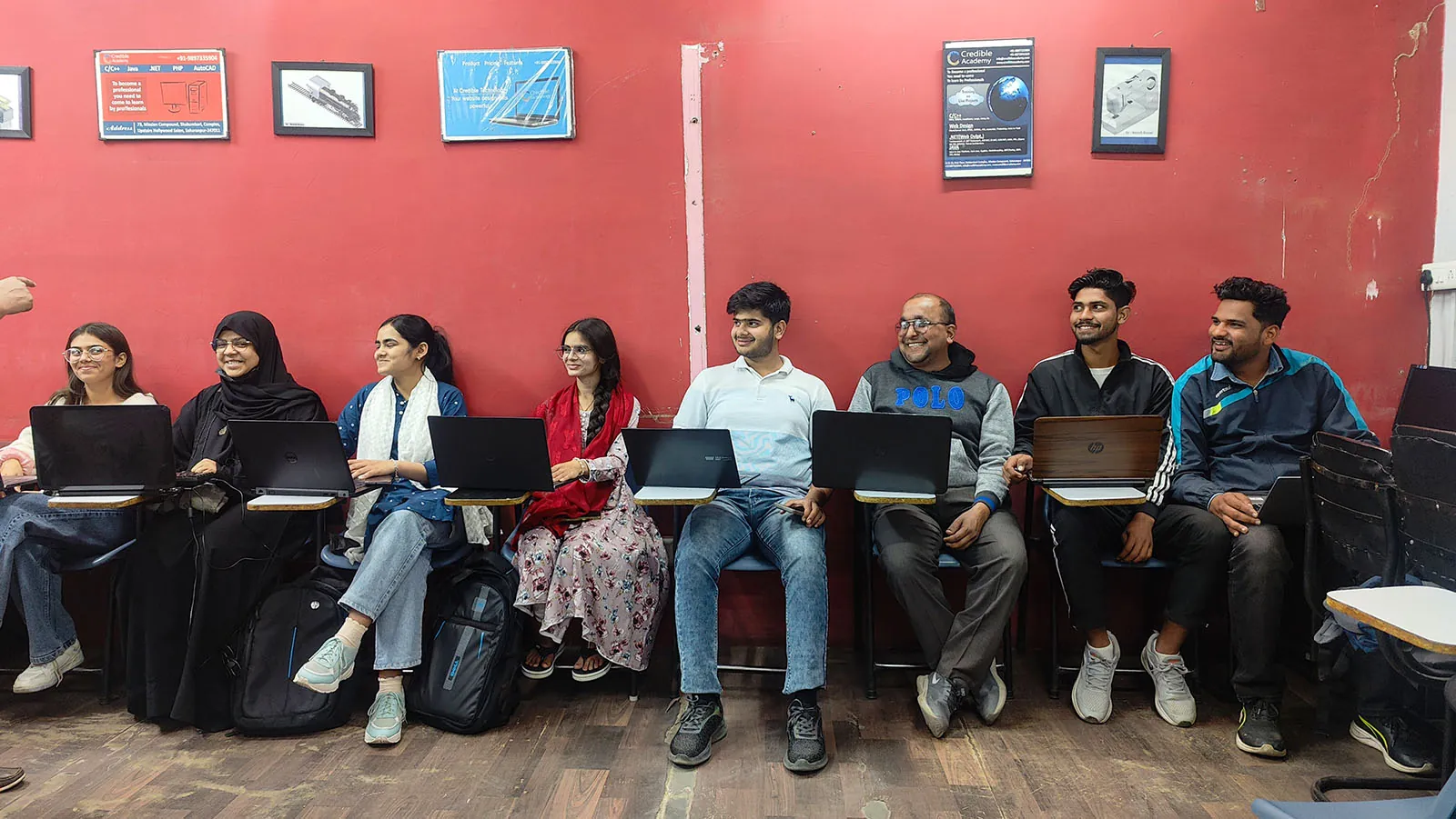 Mohsin Ahmad running a live coding session at Credible Academy, Saharanpur